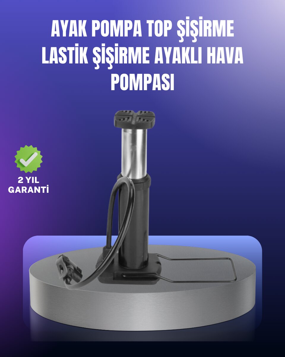 Ayak Pompası Otomobil Motosiklet Bisiklet Lastik Şişirme 1 Ayak Pompası Otomobil Motosiklet Bisiklet Lastik Şişirme