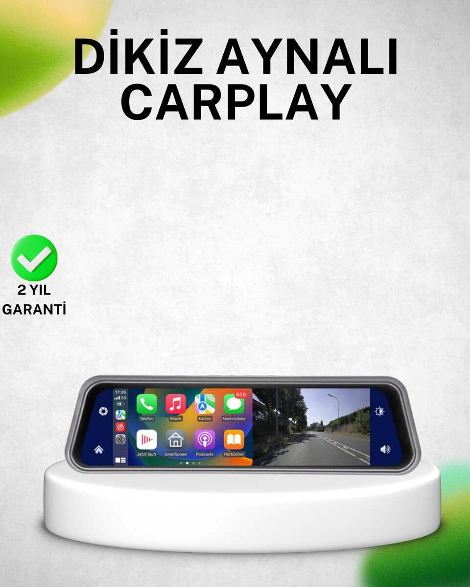 10 İnç Tam Dokunmatik Dikiz Aynası Kamera Ön Arka Full HD 1 10 İnç Tam Dokunmatik Dikiz Aynası Kamera Ön Arka Full HD