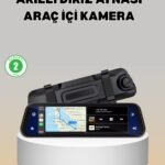 Gece Görüşlü Araç Dikiz Aynası Kamera Park Monitörlü