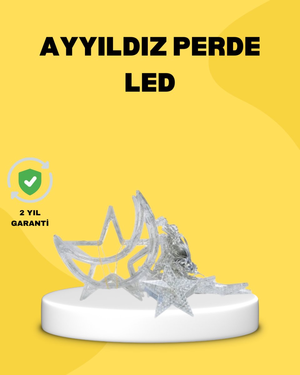 126 LED’li Yıldız Ay Perde Işık Prizden Çalışan Dekoratif Aydınlatma 1 126 LED’li Yıldız Ay Perde Işık Prizden Çalışan Dekoratif Aydınlatma