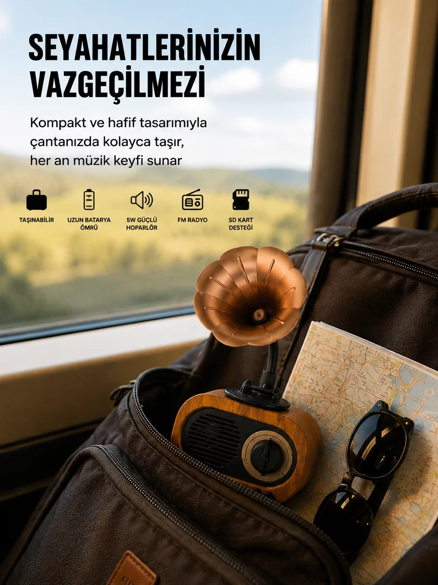 Şarjlı Mini Retro Radyo Bluetooth Hoparlör Çoklu Bağlantı Seçenekli Yeni Nesil 1 Şarjlı Mini Retro Radyo Bluetooth Hoparlör Çoklu Bağlantı Seçenekli Yeni Nesil