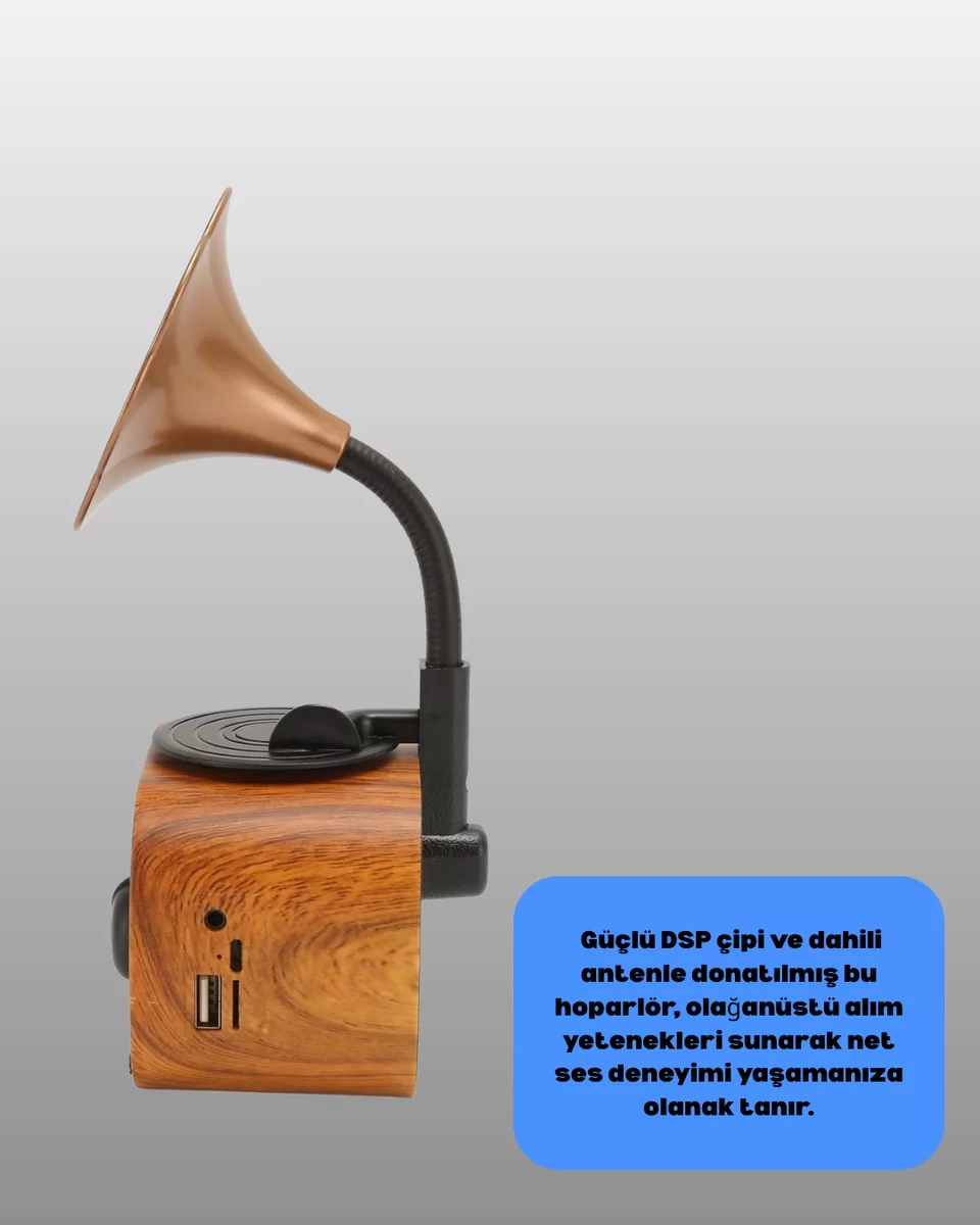 Retro Tasarımlı Mini Bluetooth Hoparlör ve FM Radyo Çoklu Medya Yeni Nesil 4 Retro Tasarımlı Mini Bluetooth Hoparlör ve FM Radyo Çoklu Medya Yeni Nesil - Görsel 4