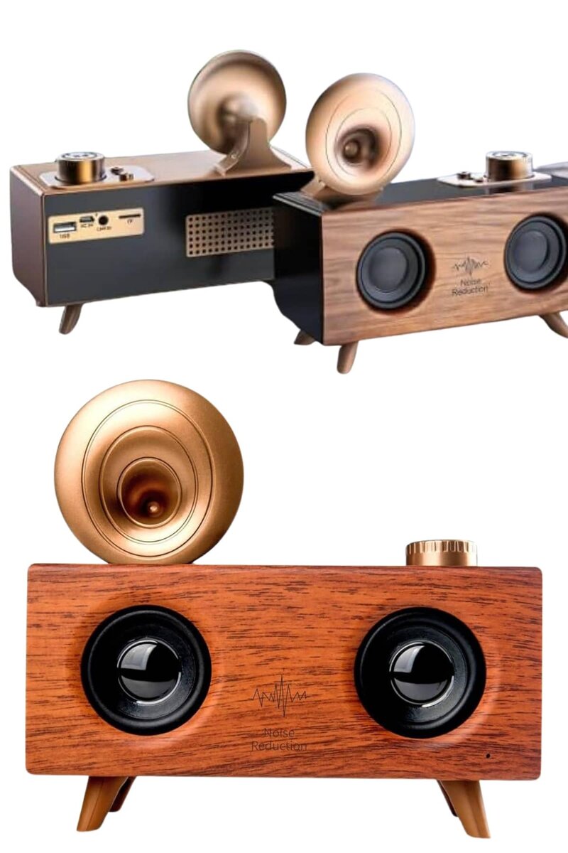 Gramafon Radyo Bluetooth Hoparlör Nostaljik Radyo FM Radyo 4 Gramafon Radyo Bluetooth Hoparlör Nostaljik Radyo FM Radyo - Görsel 4