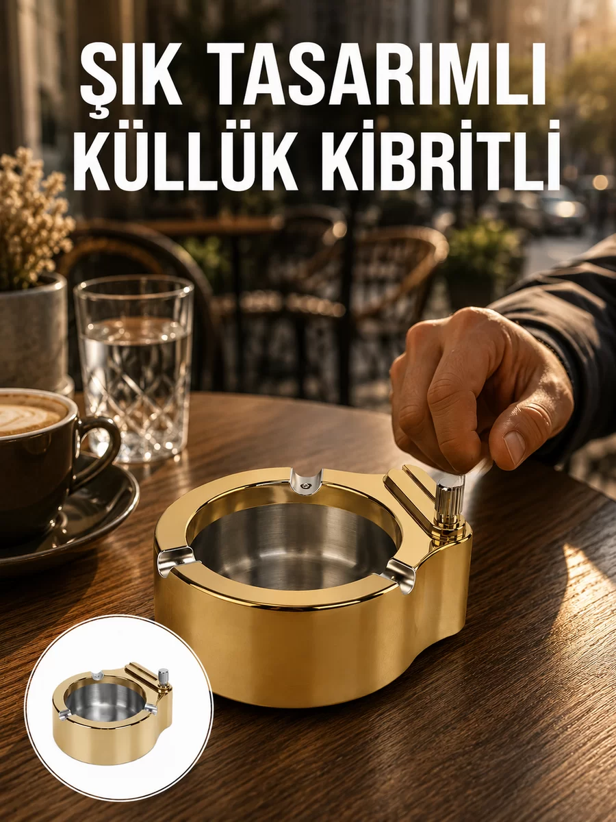 Çakmak Entegreli Küllük Yeniden Doldurulabilir Metal Gövde Yeni Nesil 1 Çakmak Entegreli Küllük Yeniden Doldurulabilir Metal Gövde Yeni Nesil