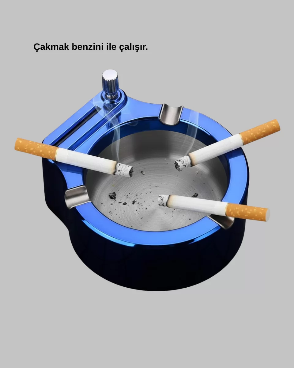 Masa Üstü Çakmaklı Küllük Paslanmaz Metal Gövde Yeni Nesil 4 Masa Üstü Çakmaklı Küllük Paslanmaz Metal Gövde Yeni Nesil - Görsel 4