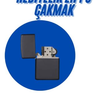 Siyah Kutulu Metal Çakmak Benzinli Hediyelik Eşya