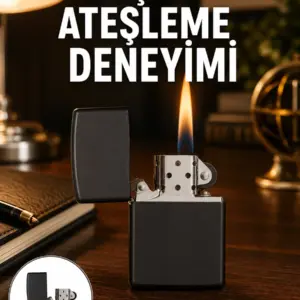 Çakmak Parlak Siyah Doldurulabilir Hedyelik Eşya Yeni Nesil