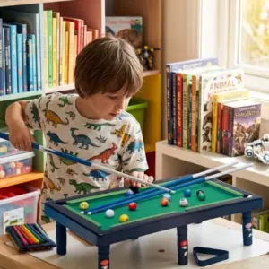 Mini Bilardo Oyunu Seti Evde Eğlenceli Masa Oyunu Çocuk ve Aile