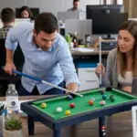 Oyuncak Bilardo Masası Seti Çocuklar İçin Eğlence ve Beceri Oyunu