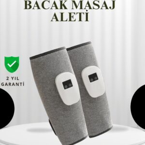 Şarjlı Isıtmalı Baldır Masaj Aleti – 3 Hava Basınçlı, Titreşimli ve Akıllı Zamanlayıcılı