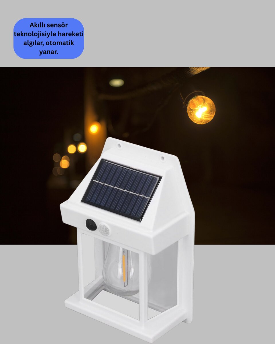 Çok Modlu Güneş Enerjili Bahçe ve Balkon Lambası 3 Çok Modlu Güneş Enerjili Bahçe ve Balkon Lambası - Görsel 3