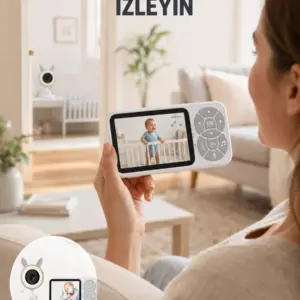 Çoklu Kamera Destekli Bebek İzleme Sistemi RGB Gece Lambalı Yeni Nesil