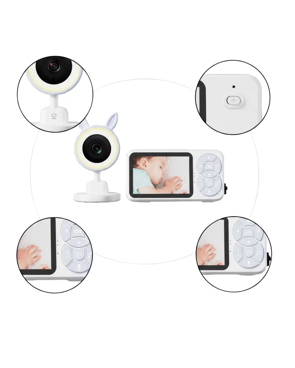 Gece Görüşlü Bebek Telsizi Besleme Hatırlatıcılı LCD Ekran Yeni Nesil 4 Gece Görüşlü Bebek Telsizi Besleme Hatırlatıcılı LCD Ekran Yeni Nesil - Görsel 4
