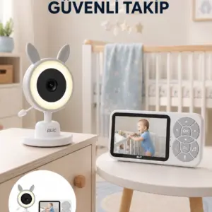 Karşılıklı Sesli Bebek Kamerası 4x Zoom Sıcaklık Sensörlü Yeni Nesil