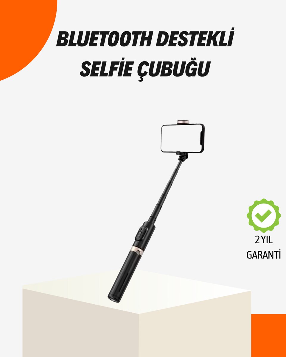 Bluetooth’lu Işıklı Selfie Çubuğu – Katlanabilir 130 cm 1 Bluetooth’lu Işıklı Selfie Çubuğu – Katlanabilir 130 cm