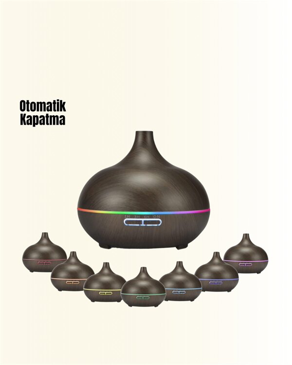 Sessiz Çalışan Aromaterapi Difüzörü – 4 Zaman Ayarlı, 7 Renkli Işık Seçeneği 4 Sessiz Çalışan Aromaterapi Difüzörü – 4 Zaman Ayarlı, 7 Renkli Işık Seçeneği - Görsel 4