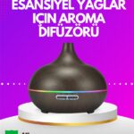 Zamanlayıcılı ve Otomatik Kapanmalı Aromaterapi Nemlendirici Difüzör
