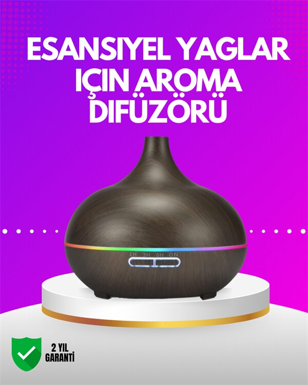 Zamanlayıcılı ve Otomatik Kapanmalı Aromaterapi Nemlendirici Difüzör 1 Zamanlayıcılı ve Otomatik Kapanmalı Aromaterapi Nemlendirici Difüzör