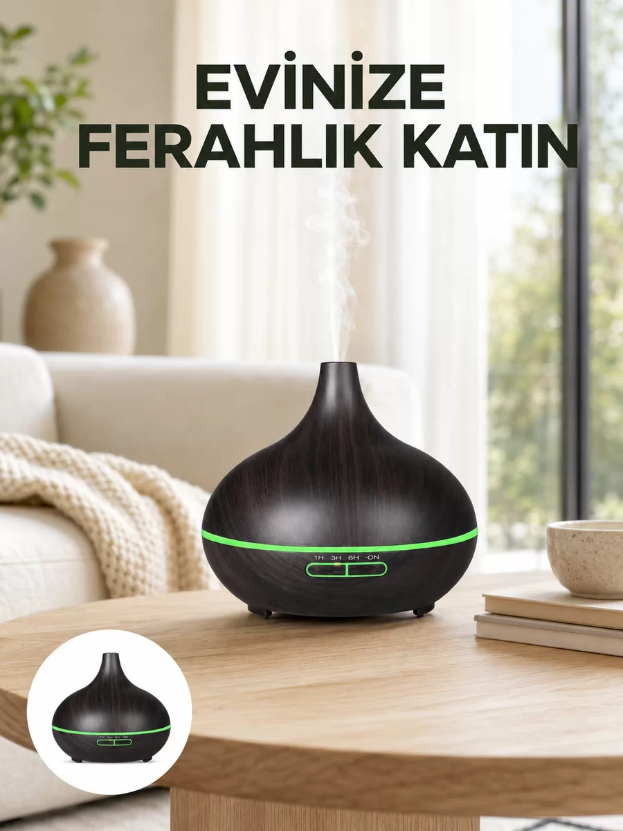 7 Renk Işıklı Ultrasonik Hava Difüzörü – Sessiz ve Güvenli Kullanım Yeni Nesil 1 7 Renk Işıklı Ultrasonik Hava Difüzörü – Sessiz ve Güvenli Kullanım Yeni Nesil