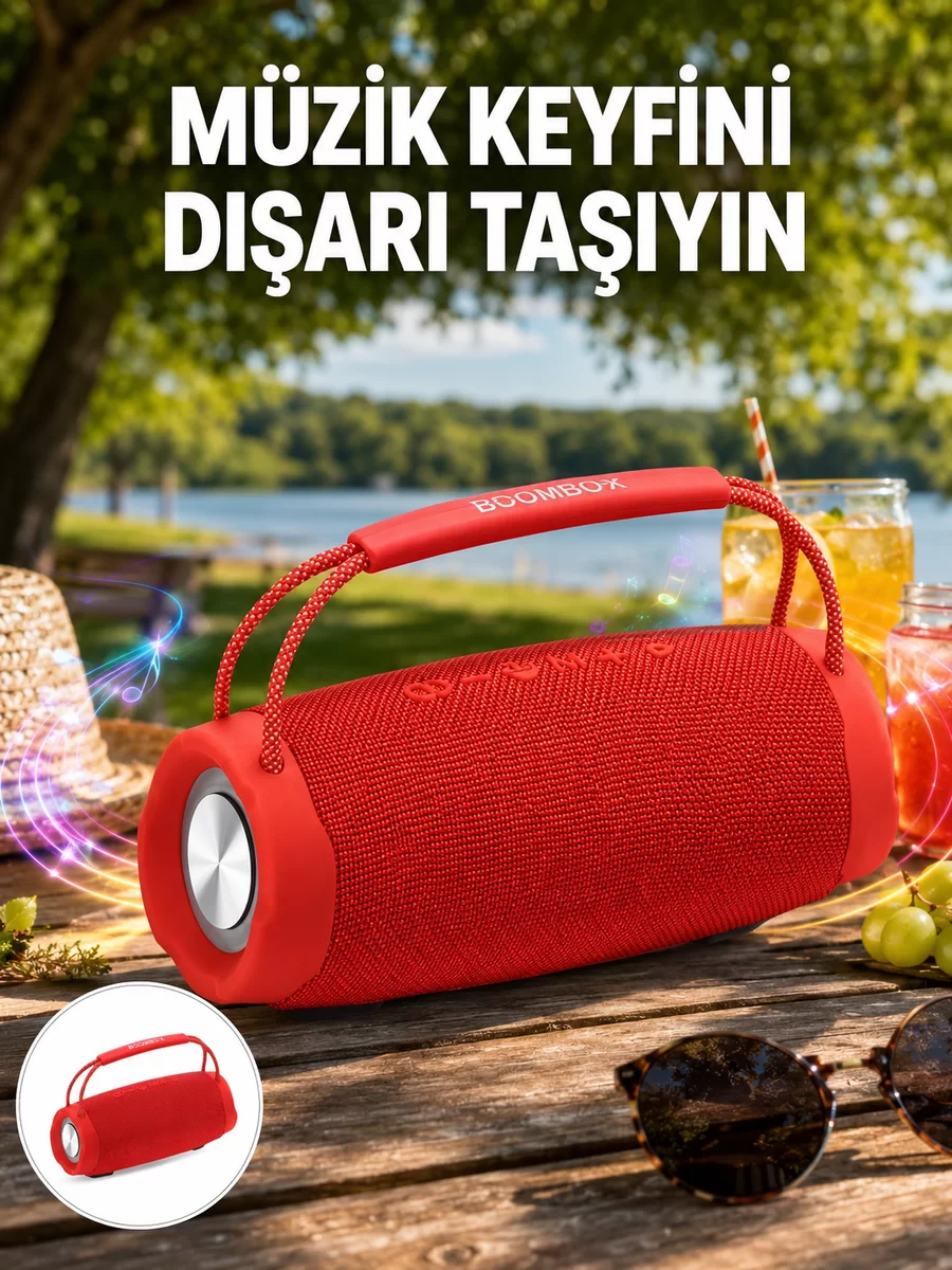 Çevreleyen Sesli RGB Destekli Kablosuz Taşınabilir Hoparlör Yeni Nesil 1 Çevreleyen Sesli RGB Destekli Kablosuz Taşınabilir Hoparlör Yeni Nesil