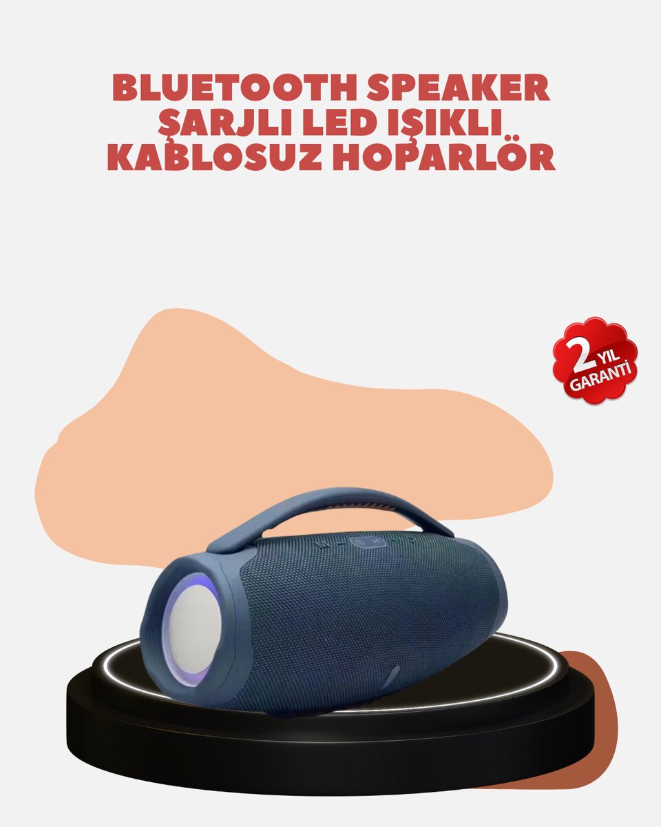 Renkli LED Efektli Suya Dayanıklı Taşınabilir Kablosuz Hoparlör 1 Renkli LED Efektli Suya Dayanıklı Taşınabilir Kablosuz Hoparlör