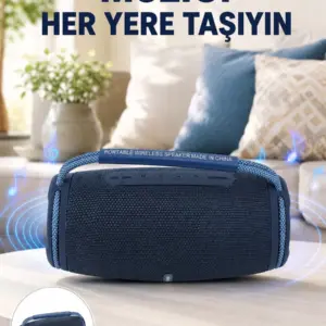 IPX5 Su Geçirmez Taşınabilir Bluetooth Hoparlör Renkli Işıklı Yeni Nesil