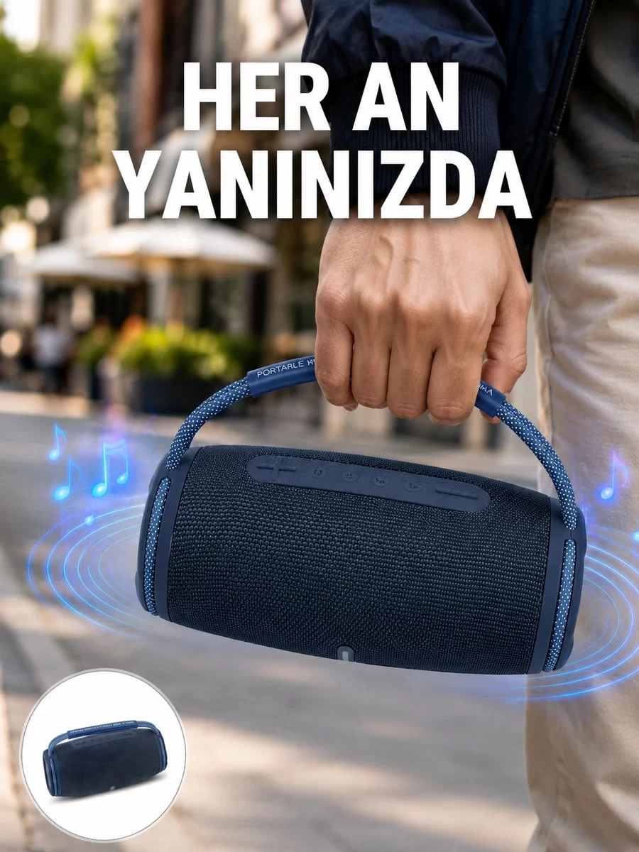 Net Stereo Ses Sunan IPX5 Su Geçirmez Bluetooth Hoparlör Yeni Nesil 1 Net Stereo Ses Sunan IPX5 Su Geçirmez Bluetooth Hoparlör Yeni Nesil