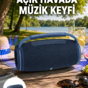 Hafif ve Dayanıklı Renkli Işıklı Taşınabilir Müzik Hoparlörü Yeni Nesil