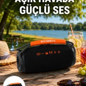Bluetooth 5.1 Kablosuz Hoparlör Derin Bas RGB Işıklı Yeni Nesil