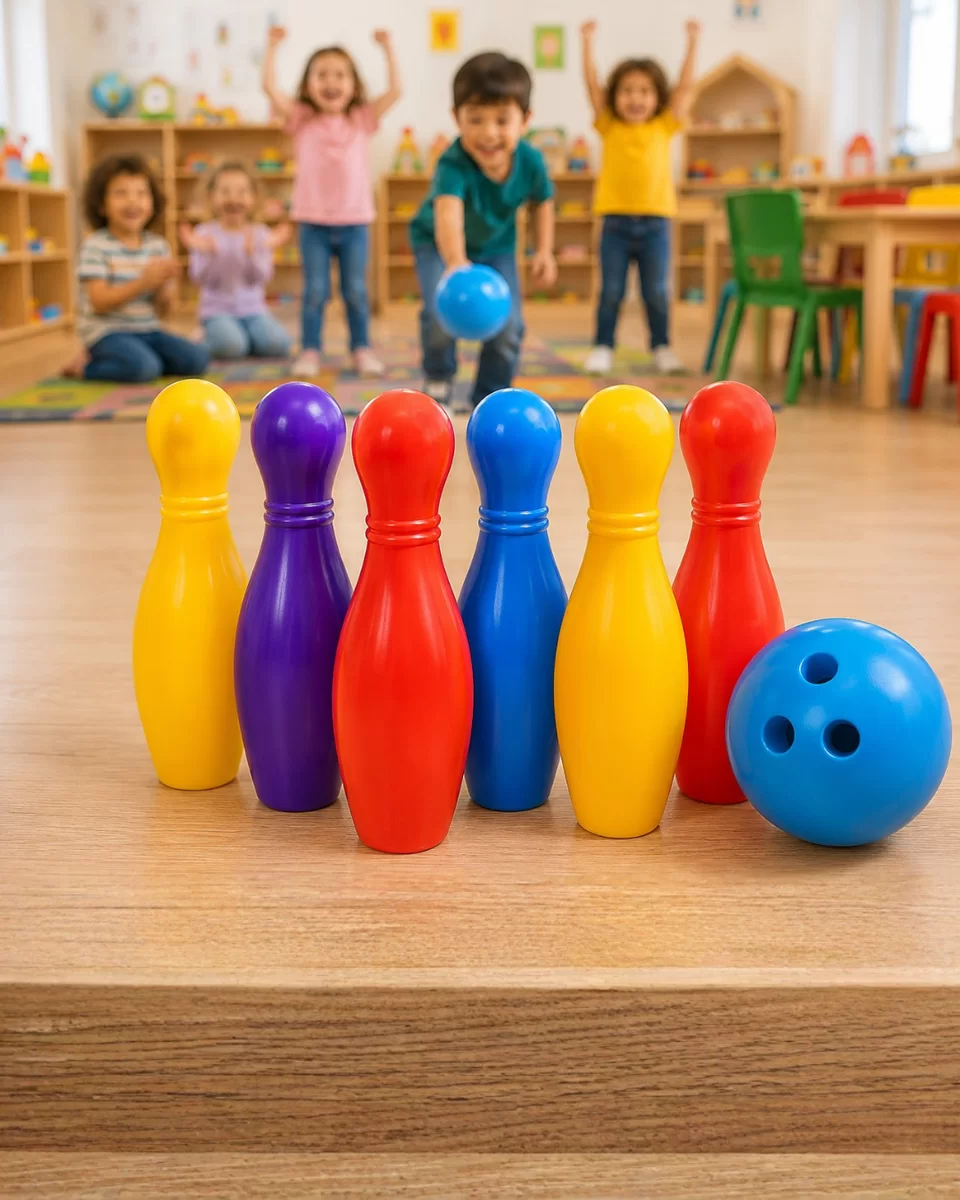 Eğlenceli Bowling Oyuncak Seti Çocuklar İçin Renkli Kuka ve Top 1 Eğlenceli Bowling Oyuncak Seti Çocuklar İçin Renkli Kuka ve Top