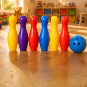 Renkli Bowling Seti Çocuk Aktivite Oyunu Motor Beceri Geliştirici