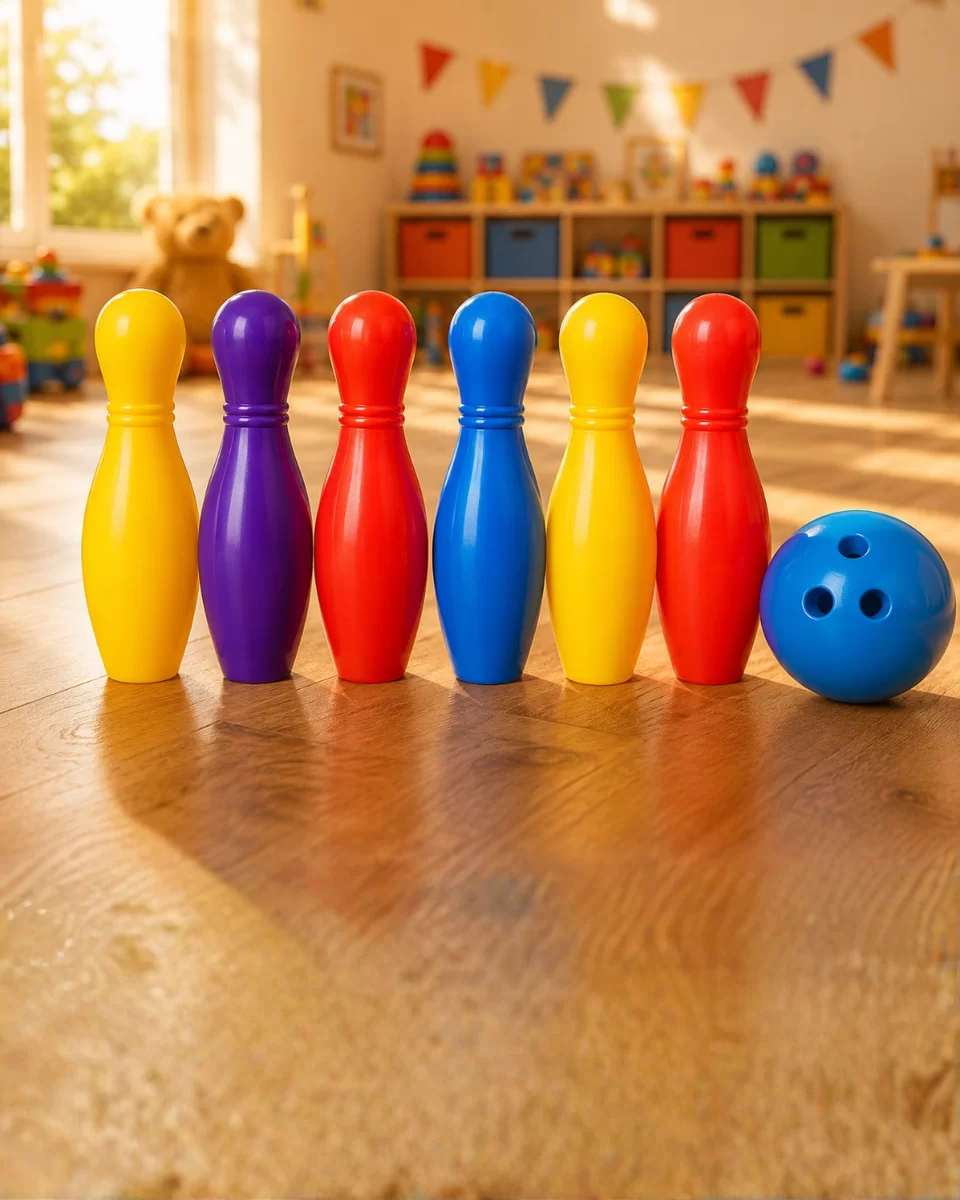 Renkli Bowling Seti Çocuk Aktivite Oyunu Motor Beceri Geliştirici 1 Renkli Bowling Seti Çocuk Aktivite Oyunu Motor Beceri Geliştirici