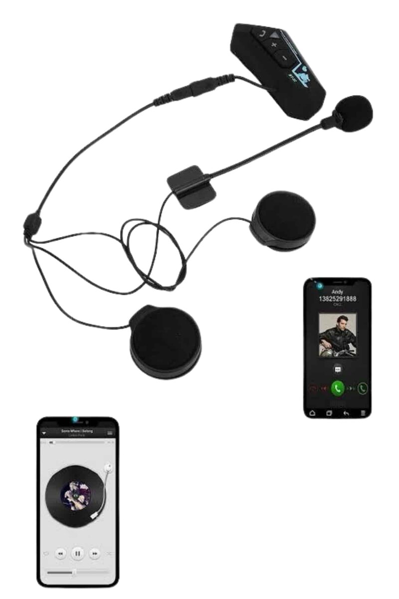 Intercom Bluetooth Kask Kulaklık Motosiklet Kulaklık 5.0 Bluetooth 3 Intercom Bluetooth Kask Kulaklık Motosiklet Kulaklık 5.0 Bluetooth - Görsel 3