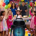 Kablosuz Karaoke Hoparlör Mikrofonlu RGB Işıklı Bluetooth Speaker USB TF Kart Destekli