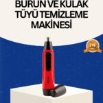 Raks Kırmızı Tüy Temizleme Cihazı Kulak Burun Pilli Ergonomik