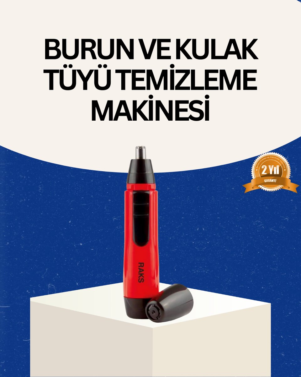 Raks Kırmızı Tüy Temizleme Cihazı Kulak Burun Pilli Ergonomik 1 Raks Kırmızı Tüy Temizleme Cihazı Kulak Burun Pilli Ergonomik