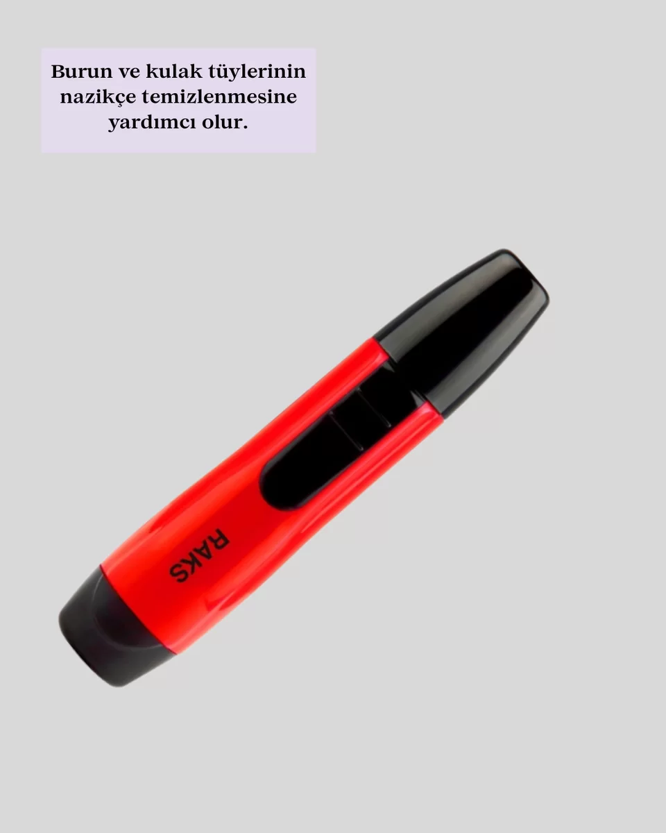 Kulak Burun Tüy Temizleme Makinası Pilli Kırmızı Ergonomik Yeni Nesil 4 Kulak Burun Tüy Temizleme Makinası Pilli Kırmızı Ergonomik Yeni Nesil - Görsel 4