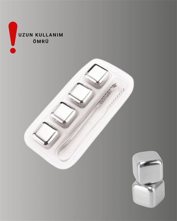 Paslanmaz Metal Buz Küpleri-Çok Amaçlı Kullanıma Uygun 3 Paslanmaz Metal Buz Küpleri-Çok Amaçlı Kullanıma Uygun - Görsel 3