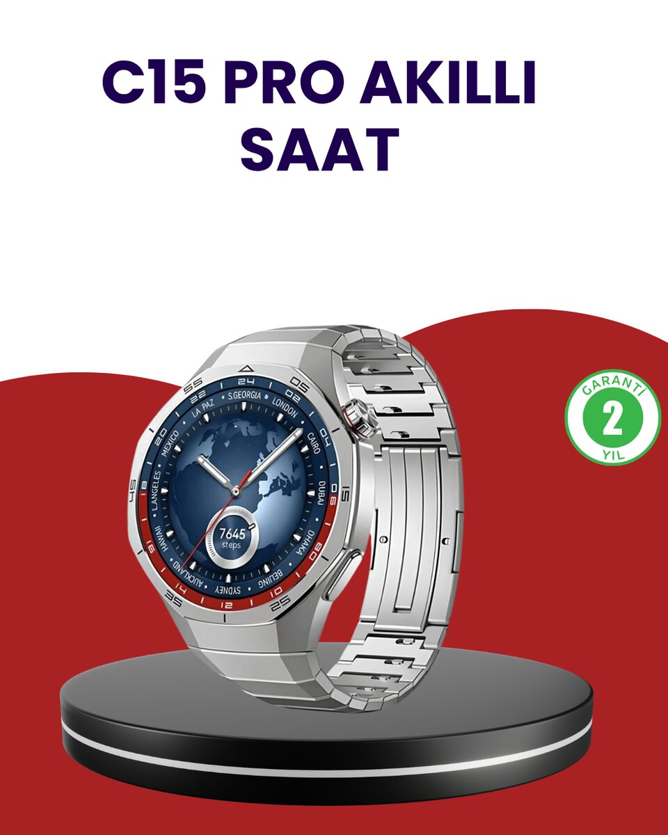 Adım Sayar ve Uyku Takip Özellikli Akıllı Saat 1 Adım Sayar ve Uyku Takip Özellikli Akıllı Saat