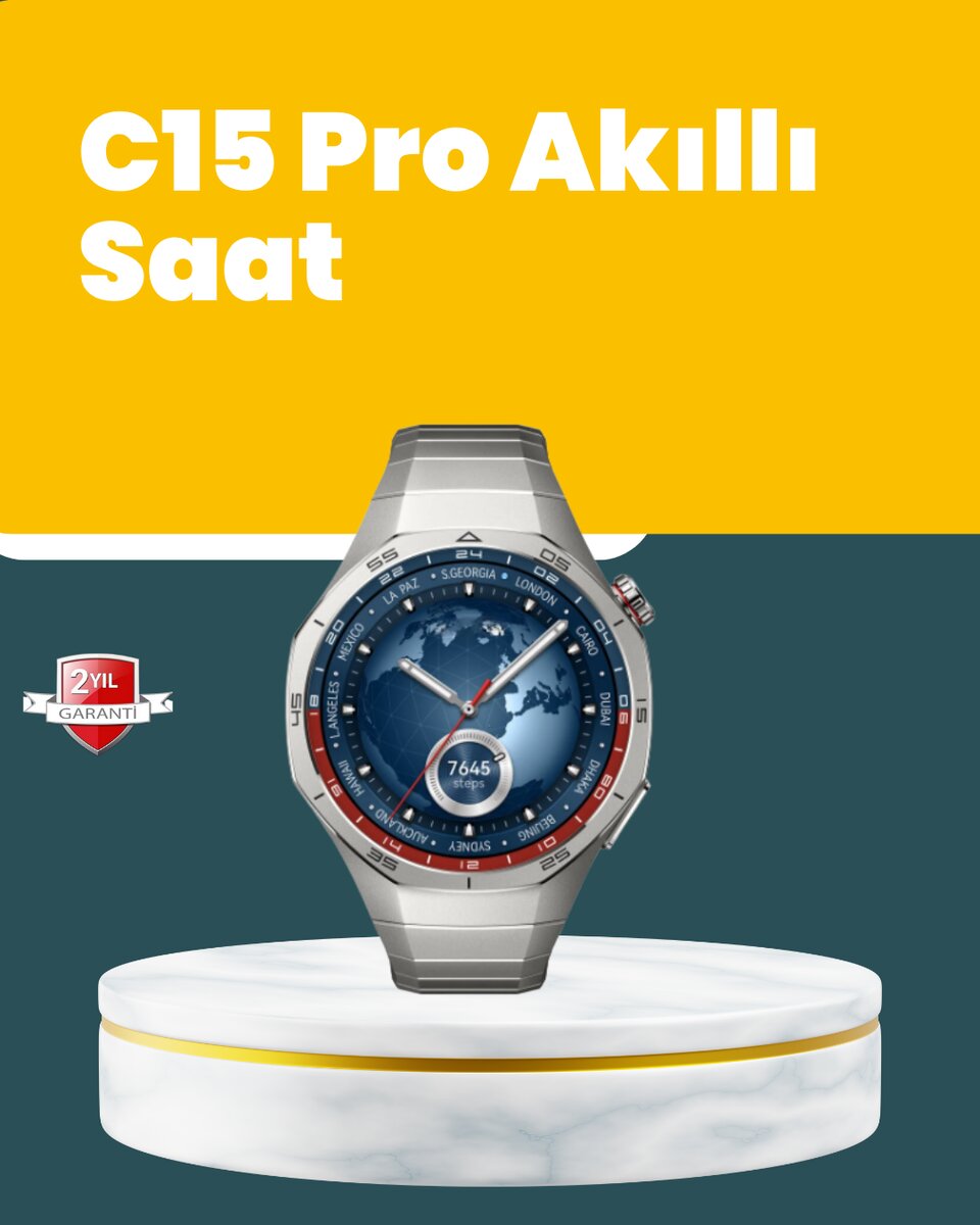 Akıllı Saat Nabız Ölçer Adım Sayar ve Uyku Takip Özellikli 1 Akıllı Saat Nabız Ölçer Adım Sayar ve Uyku Takip Özellikli