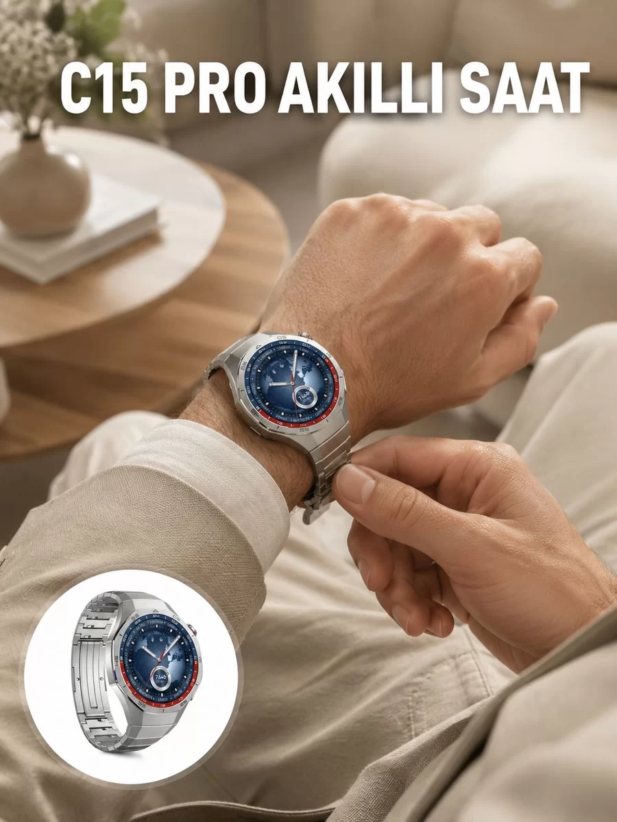 Dayanıklı Kordonlu Şarjlı Akıllı Saat Yeni Nesil 1 Dayanıklı Kordonlu Şarjlı Akıllı Saat Yeni Nesil