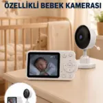 Sıcaklık Sensörlü Güvenli Bebek Kamerası İki Yönlü Ses Yeni Nesil