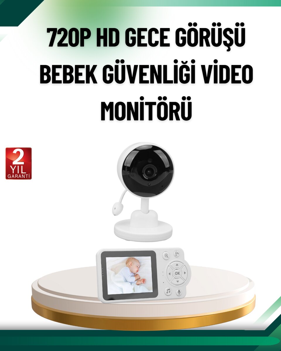 Sesli ve Görüntülü Bebek Kamerası Sıcaklık Takipli 1 Sesli ve Görüntülü Bebek Kamerası Sıcaklık Takipli