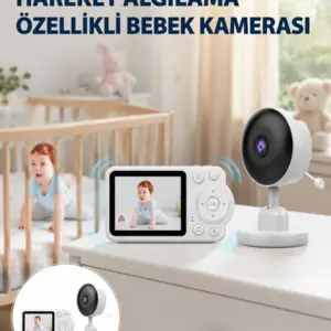 Gece Görüşlü Bebek Kamerası Ninni ve Alarm Özellikli Yeni Nesil