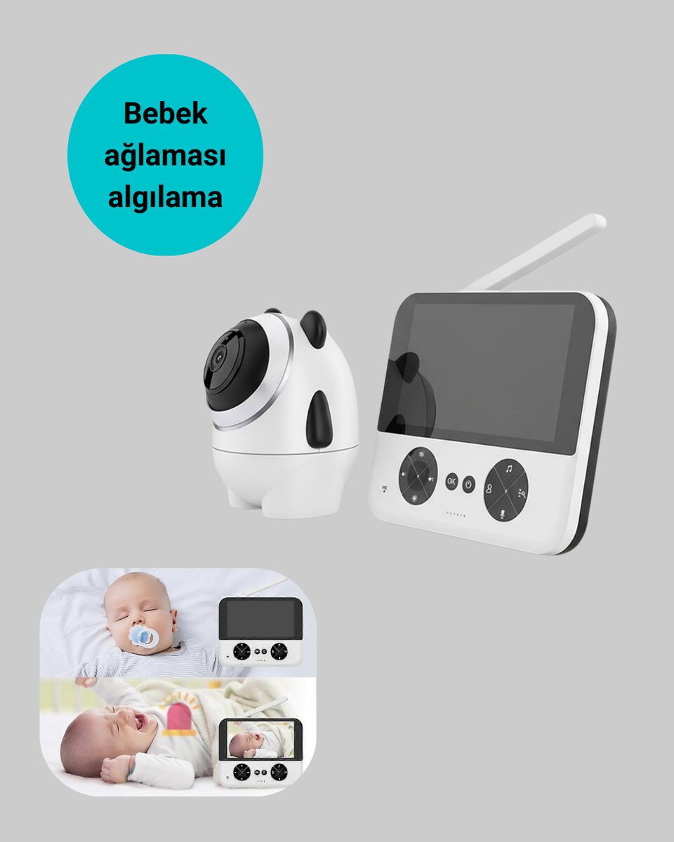 Görüntülü Bebek Monitörü 4.3 İnç Ekran ve Sesli İletişim 3 Görüntülü Bebek Monitörü 4.3 İnç Ekran ve Sesli İletişim - Görsel 3