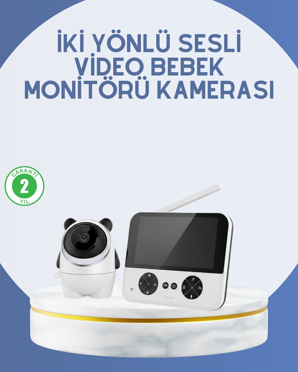 Kablosuz Bebek Monitörü 720P Görüntü ve Geniş Ekran 1 Kablosuz Bebek Monitörü 720P Görüntü ve Geniş Ekran