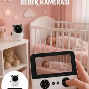 Geniş Ekranlı Bebek Monitörü Ağlama Algılama Özellikli Yeni Nesil