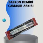 25x60 Balkon Askılığı Kare Demir Uyumlu Hava Dayanıklı Çamaşır Askısı