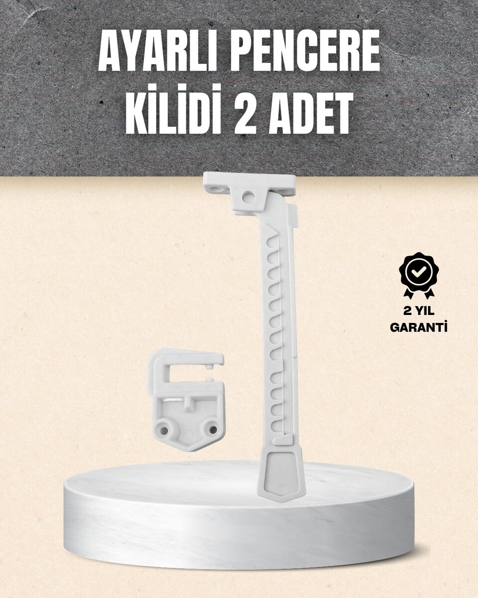 Kolay Montajlı Pencere Açılma Sınırlayıcı 2’li Set 1 Kolay Montajlı Pencere Açılma Sınırlayıcı 2’li Set