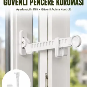 Cam Pencere Açılma Kontrol Kilidi Kolay Montaj 3’lü Yeni Nesil